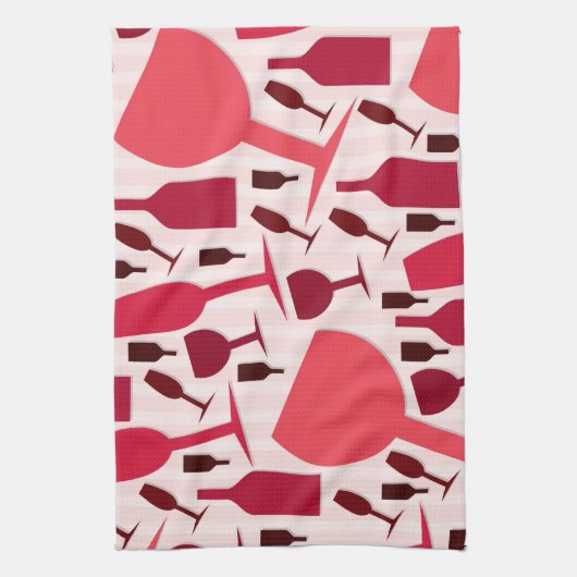 Weinglas-Muster Küchentuch (Vertikal)