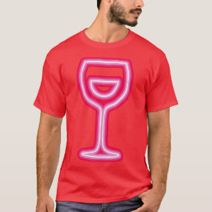 Weinglas Nyon Illustration T-Shirt