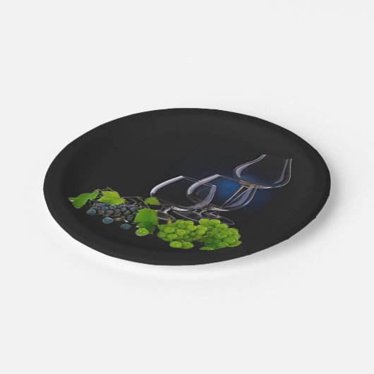 Weinglas Pappteller (Schrägansicht)