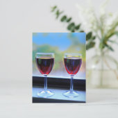Weinglas Postkarte (Stehend Vorderseite)