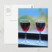 Weinglas Postkarte (Vorne/Hinten)