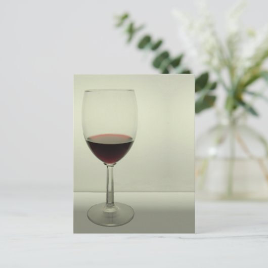Weinglas Postkarte (Stehend Vorderseite)
