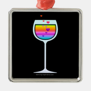 WEINGLAS PREMIUM-SCHMUCK SILBERNES ORNAMENT