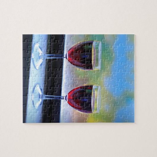 Weinglas Puzzle (Horizontal)