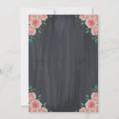 Weinglas, Rose mit hohen Absätzen Ruhestand Party Einladung (Rückseite)