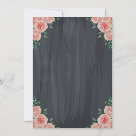 Weinglas, Rose mit hohen Absätzen Ruhestand Party Einladung (Rückseite)