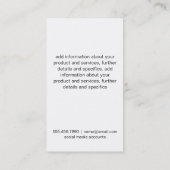 Weinglas / Rot | Vollständig (künstlerisch rot) Visitenkarte (Rückseite)