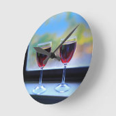 Weinglas Runde Wanduhr (Winkel)