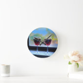 Weinglas Runde Wanduhr (Zuhause)