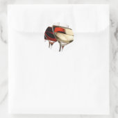 Weinglas Runder Aufkleber (Tasche)