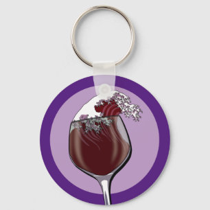 Weinglas Schlüsselanhänger