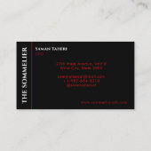 Weinglas Sommelier Visitenkarte (Rückseite)