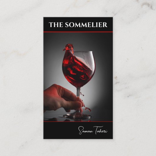 Weinglas Sommelier Visitenkarte (Vorderseite)