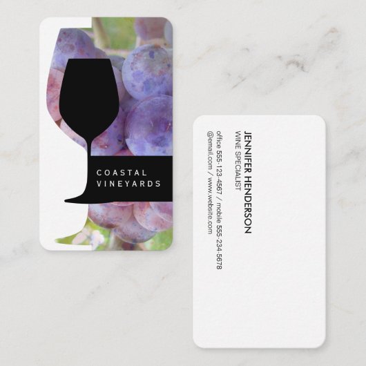Weinglas | Sommelier Visitenkarte (Vorne/Hinten)