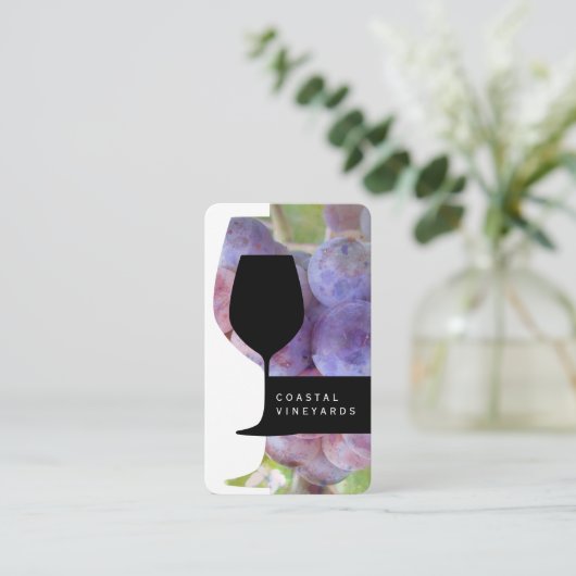 Weinglas | Sommelier Visitenkarte (Stehend Vorderseite)
