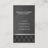 Weinglas-Stain | Backgroun mit schwarzem Padding L Visitenkarte (Rückseite)