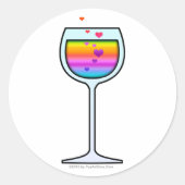 WEINGLAS-STICKER RUNDER AUFKLEBER (Vorderseite)