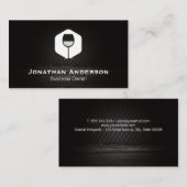 Weinglas Stilvolles Logo | Weinkeller Visitenkarte (Vorne/Hinten)