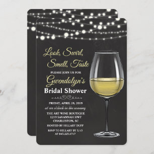 Weinglas Streichellichter Bridal Dusche Einladung