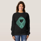 Weinglas Sweatshirt (Vorne ganz)