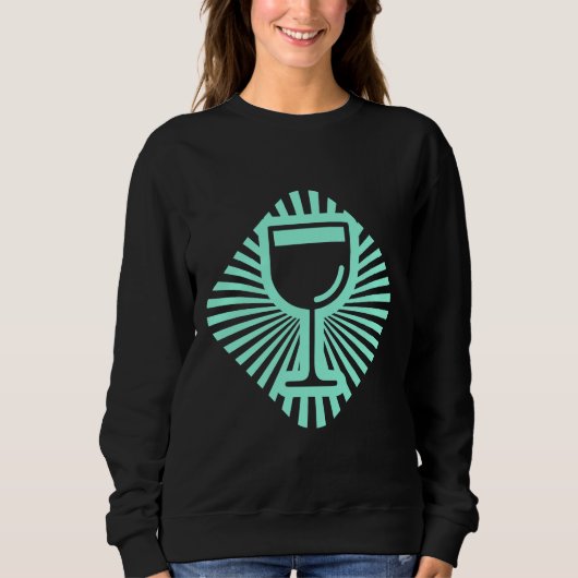 Weinglas Sweatshirt (Vorderseite)