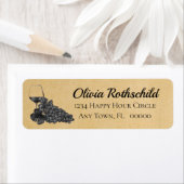 Weinglas Trauben Altes Papier Hintergrund (Insitu)