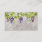 Weinglas und Flasche | Weinkeller | Rustikales Hol Visitenkarte (Rückseite)