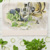 Weinglas und Fruchtküchenhandtuch Geschirrtuch (Gefaltet)