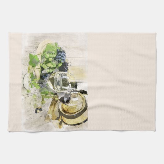 Weinglas und Fruchtküchenhandtuch Geschirrtuch (Horizontal)