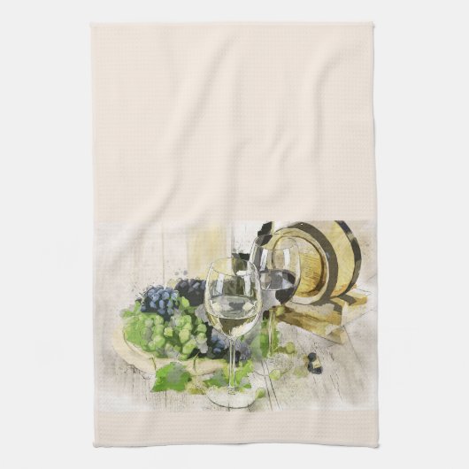 Weinglas und Fruchtküchenhandtuch Geschirrtuch (Vertikal)