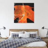 Weinglas und Herbstleaf Leinwanddruck (Insitu (Schlafzimmer))