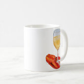 Weinglas und Hummerschloss Kaffeetasse (VorderseiteRechts)