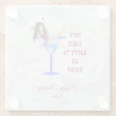 Weinglas und Mädchen Glasuntersetzer (Rückseite)