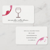 Weinglas und -stein visitenkarte (Vorne/Hinten)