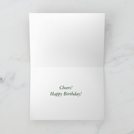 Weinglas und Trauben Cheers Glücklich zum Geburtst Karte (Innenseite)