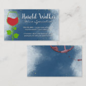 Weinglas und Wein Visitenkarte (Vorne/Hinten)