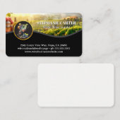 Weinglas und Weintrauben | Anwesen Visitenkarte (Vorne/Hinten)