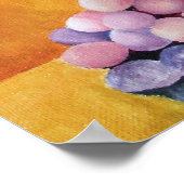 Weinglas und Weintrauben Poster (Ecke)