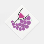 Weinglas und Weintrauben Serviette (Ecke)