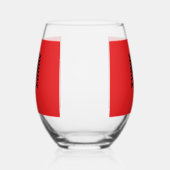 Weinglas unter der Flagge Albaniens Weinglas Ohne Stiel (Links)