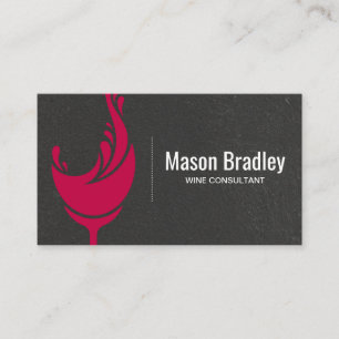 Weinglas Visitenkarte