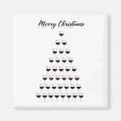 Weinglas Weihnachtsbaum Magnet (Vorne)