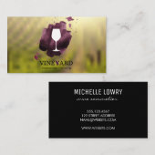 Weinglas Weinberg Visitenkarte (Vorne/Hinten)