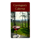 Weinglas Weinetikett (Vorne)