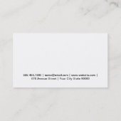 Weinglas / weiß | Vollständig (künstlerisch rot) Visitenkarte (Rückseite)