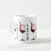 Weinglas Zitat Kaffeetasse (Vorderseite Links)