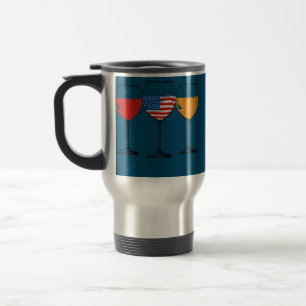 Weingläser 4. Juli Amerikanische Flagge Reisebecher