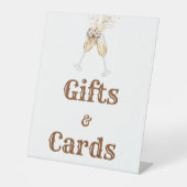 Weingläser Brautparty Geschenk & Karten Sockelschild (Vorderseite)