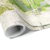 Weingläser, Fass und Trauben Geschenkpapier (Rolleneckpunkt)