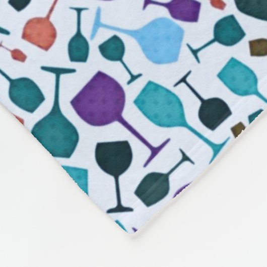 Weingläser! Fleecedecke (Ecke)
